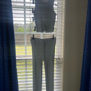 Sleek Gray Modern Jumpsuit with Slim-Fit Silhouette